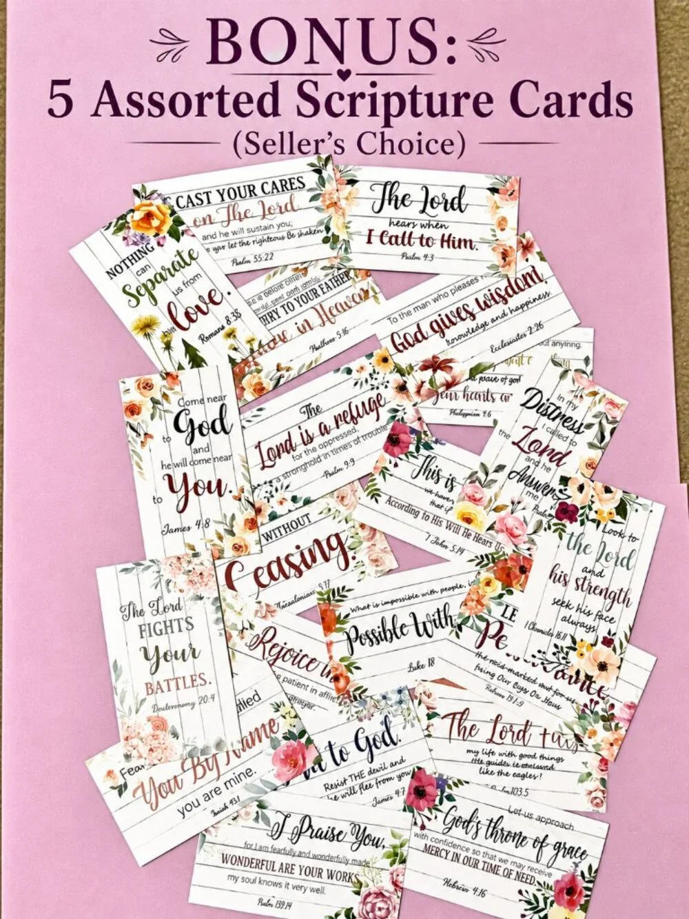 Christian Gift Bundle Set of 5 | Hand Cream, Lip Balm, Scripture Card